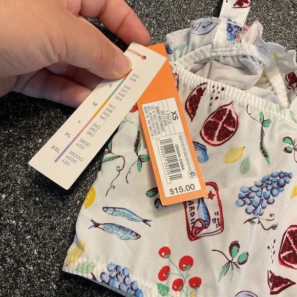 NWT Colsie Berry Red Corset Bra Size XS - Picture 4 of 5